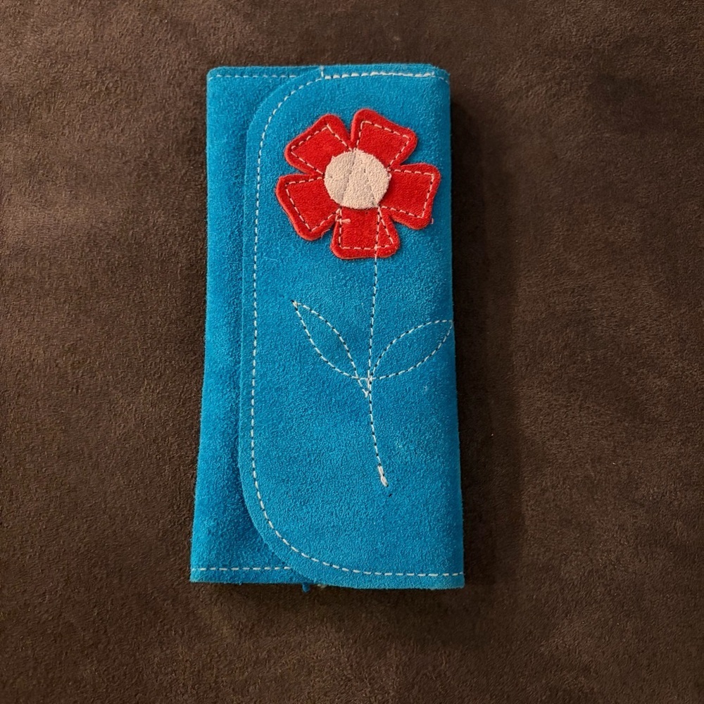 Handmade Suede Travel Jewelry Organizer Roll
